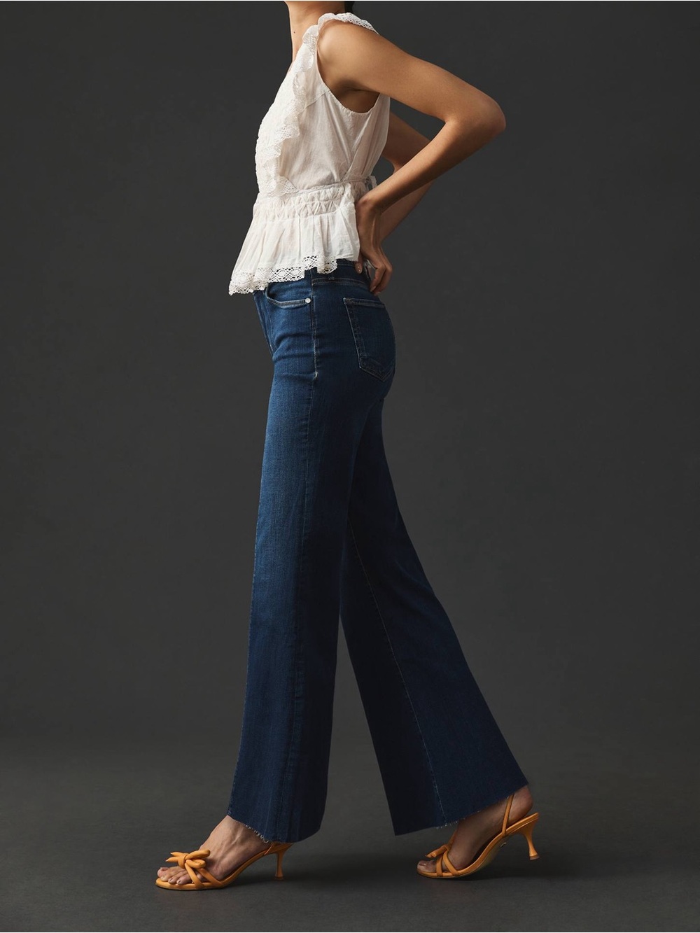 NWOT Pilcro Anthropologie Seamed High-Rise Wide-Leg Jeans Size 27 - Picture 15 of 16